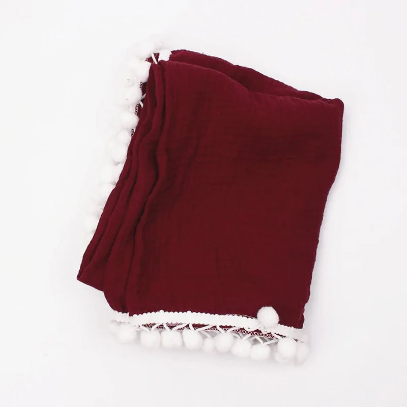 Organic Cotton Baby Tassel Blanket