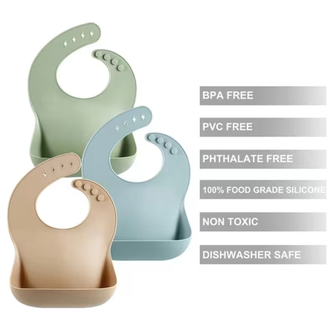 Baby Silicone Catch Bib - BPA Free