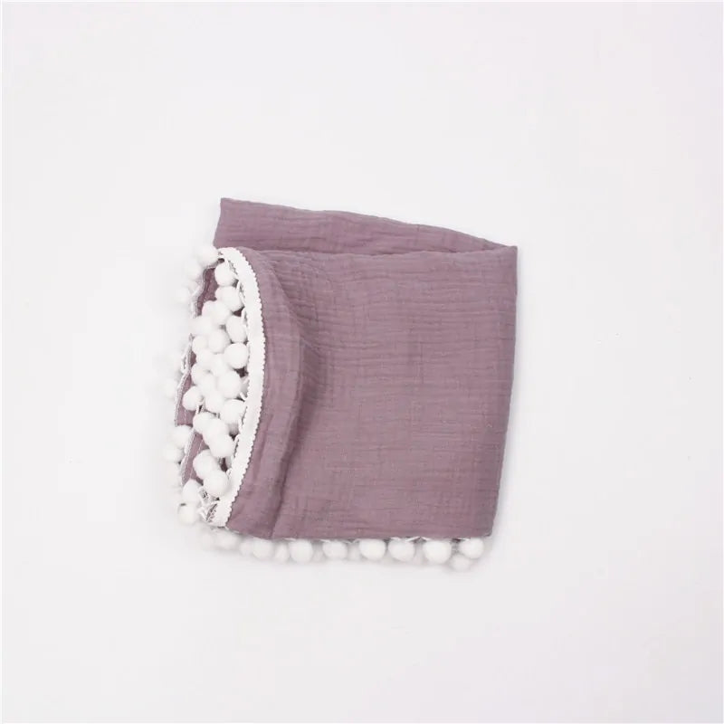 Organic Cotton Baby Tassel Blanket