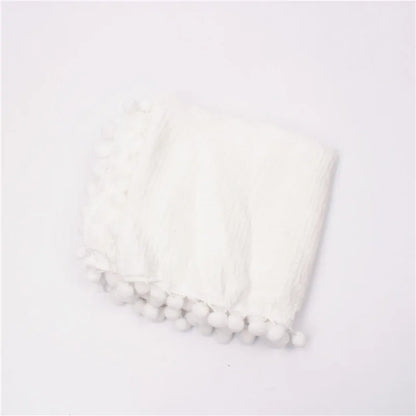 Organic Cotton  Baby Tassel Blanket