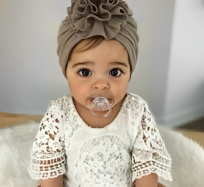Baby Turban with Floral Motif