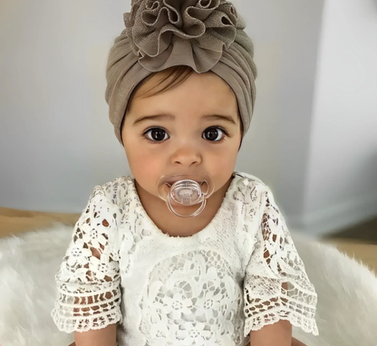 Baby Turban with Floral Motif