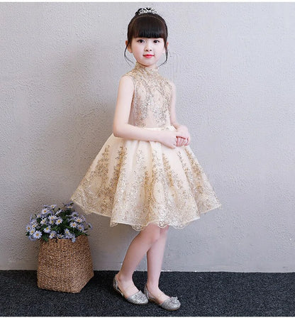 Golden Tulle Diva Dress