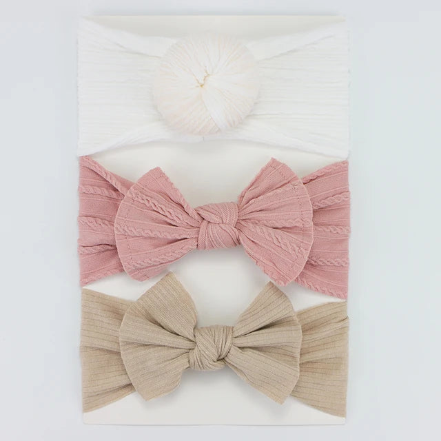 3 pack Nylon Headband Set