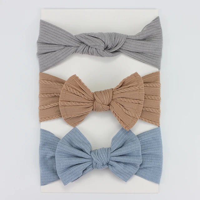 3 pack Nylon Headband Set