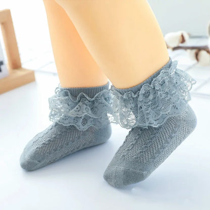 Breathable Ruffled  Lace Socks