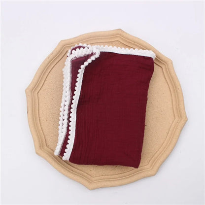 Organic Cotton  Baby Tassel Blanket
