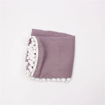 Organic Cotton  Baby Tassel Blanket