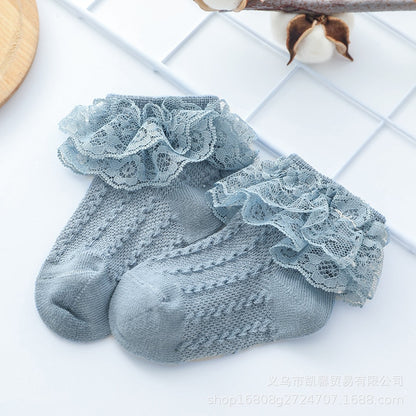 Breathable Ruffled  Lace Socks
