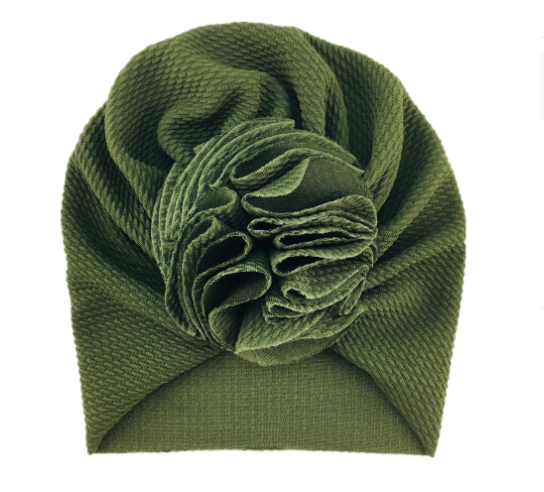 Baby Turban with Floral Motif
