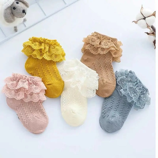 Breathable Ruffled  Lace Socks