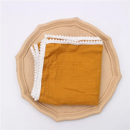 Organic Cotton  Baby Tassel Blanket